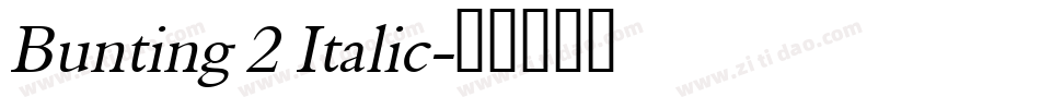Bunting 2 Italic字体转换